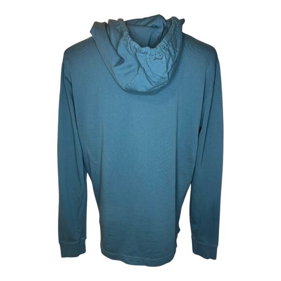 NEW California Shirt Co. Blue Pullover Hoodie M Front Pocket Adjustable Hood NWT - Picture 2 of 6